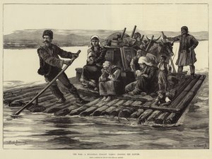 The War, a Bulgarian Peasant Family Crossing the Danube