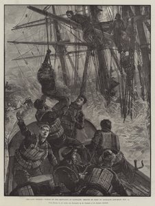 The late Storms, Wreck of the Benvenue at Sandgate, Rescue of Crew by Sandgate Life-Boat, 11 November by William Heysham Overend