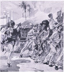 The naval brigade from HMS Shannon at Lucknow, November 1857
