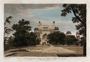 A View of Part of the Tomb of the Emperor Akbar at Secundrii by William Hodges
