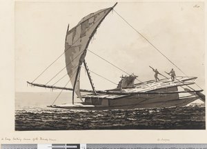 A large sailing canoe of the Friendly Islands by William Hodges