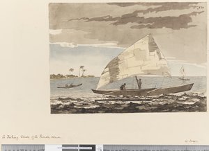 A Fishing Canoe of the Friendly Islands by William Hodges