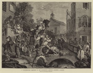 A Parliamentary Election in the Eighteenth Century, chairing a Member by William Hogarth