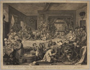 An Election Entertainment, plate 1 from the series Four Prints of an Election by William Hogarth