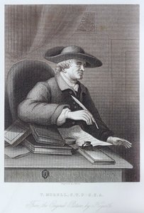 Engraving of T. Morell by William Hogarth