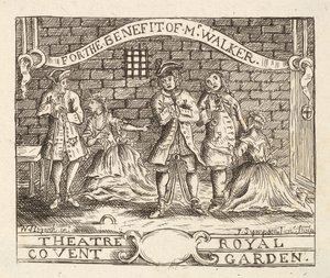 For the Benefit of Mr Walker, Theatre Royal, Covent Garden, pub. 1822