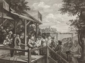 Four Prints of an Election. Plate 3: The Polling. 1758