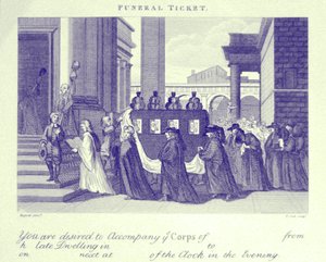 Funeral Ticket by William Hogarth