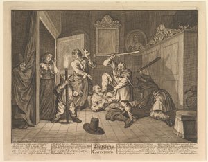 Hudibras Catechized Twelve Large Illustrations for Samuel Butlers Hudibras, Plate 9 by William Hogarth