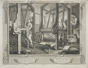 Industry and Idleness: The Fellow Prentices at Their Looms, 1747