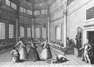 Inside a Turkish Mosque, Illustration from Aubry de la Mottraye