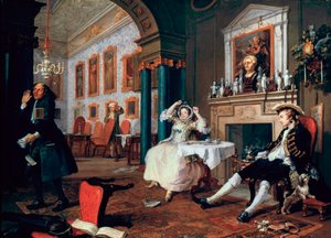 Marriage A-la-Mode: 2. The Tete a Tete by William Hogarth