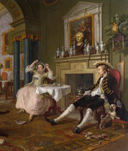 Marriage a la Mode:II- The Tete a Tete, c.1743 (detail)