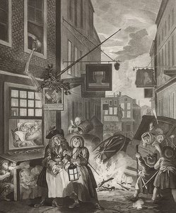 Night. From: The Four Times of the Day. 1738 by William Hogarth