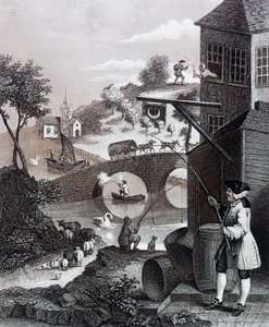 Satire on False Perspective by William Hogarth
