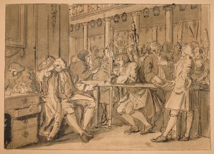 Sketch for Industry and Idleness - Plate X, 1747 by William Hogarth