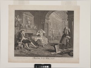 The Breakfast Scene: Marriage À La Mode, Plate 2 by William Hogarth