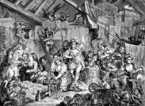 The Company of Strollers by William Hogarth