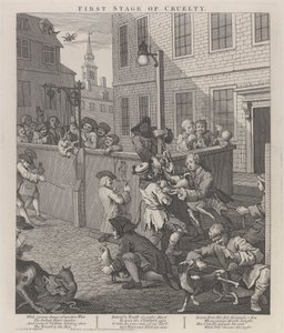 The First Stage of Cruelty: Children Torturing Animals by William Hogarth