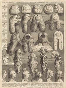 The Five Orders of Perriwigs as They Were Worn at the Late Coronation, Measured Architectonically by William Hogarth