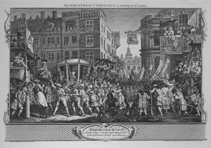The Industrious Prentice Lord-Mayor of London - Plate 12 from Industry and Idleness, 1747 by William Hogarth