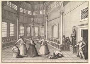 The Inside of a Mosque, the Dervishes Dancing by William Hogarth