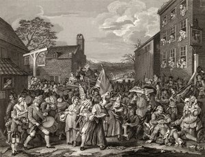 The March to Finchley, engraved by T.E. Nicholson, from 