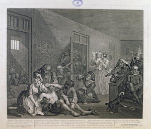 The Rake in Bedlam, plate VIII from 