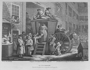 The Stage Coach or Country Inn Yard by William Hogarth