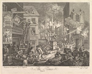 The Times, Plate 1 by William Hogarth