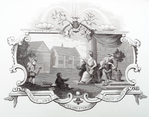 Ticket for the Tiverton school feast by William Hogarth