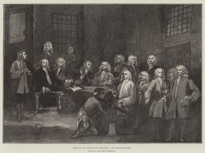Trial of the Governor of the Fleet by William Hogarth