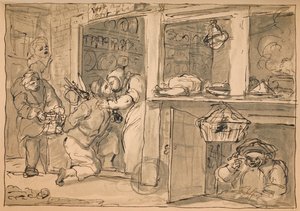 Unused Drawing for Industry and Idleness by William Hogarth