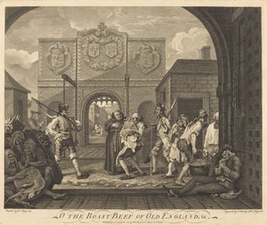 The Gate of Calais, or The Roast Beef of Old England by William Hogarth and Charles Mosley