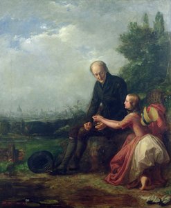 Little Nell and her Grandfather by William Holman Hunt