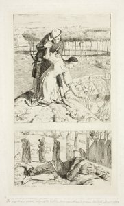 My Beautiful Lady (top); Of My Lady in Death (bottom), frontispiece to The Germ, No. 1 by William Holman Hunt