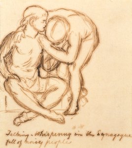 Talking-Whispering in the Synagogue Full of Noisy People by William Holman Hunt