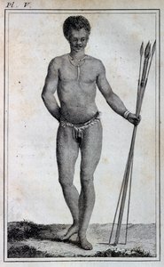 Khoikhoi man (Hottentot), from Travels of Le Vaillant into the interior parts of Africa by way of the Cape of Good Hope, in the years 1783
