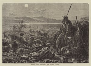 Shepherds watching their Flocks by Night