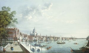 The Thames from Somerset House, Looking Downstream by William James