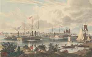City of Detroit, Michigan: Taken from the Canada Shore near the Ferry by William James Bennett