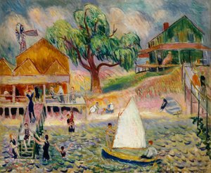 The Green Beach Cottage, Bellport, Long Island by William James Glackens