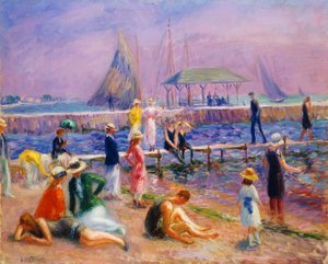 Town Pier - Blue Point, Long Island by William James Glackens