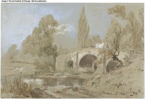 Gypsy Caravan on Bridge by William James Muller