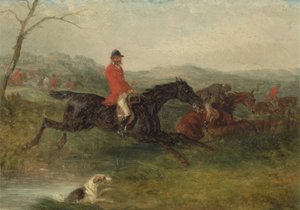 Foxhunting: Clearing a Brook by William Joseph Shayer