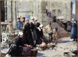 Butter Market, Concarneau by William Lee Hankey