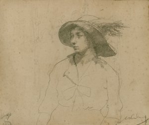 Study for a Portrait of a Seated Woman with Hat