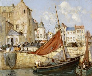 The Harbour, Honfleur by William Lee Hankey
