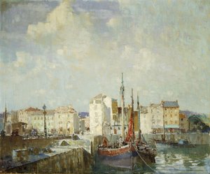 The Inner Harbour, Dieppe by William Lee Hankey