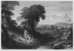 The Birth of Belphoebe and Amorett, from the picture in the Royal Collection by William Leighton (after) Leitch